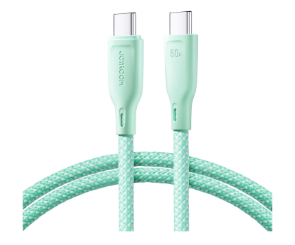 Kabel USB JoyRoom Multi-Color Series S-A34 USB-C / USB-C PD 60W 1m - zielony